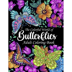 Colorful Workd of Butterflies Adult coloring book