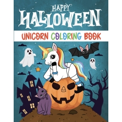 Happy Halloween Unicorn Coloring Book for Kids