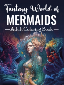 Fantasy World of Mermaids Adult Coloring Book