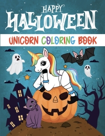 Happy Halloween Unicorn Coloring Book for Kids