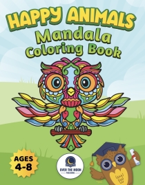 Happy Animals Mandala Coloring Book For Kids